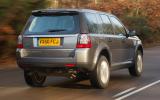 On the road, the SD4 pulls strongly from low revs Land Rover Freelander rear quarter