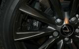 Behind the front wheels are 360mm brake discs Lexus IS-F alloy wheels