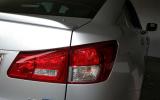 Rear lights continue a line that runs back from the front wheel arches Lexus IS-F rear lights