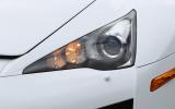 Triangles dominate the LFA's design, as here with the headlights Lexus LFA triangular headlights