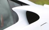 The LFA’s design puts function before form, all air intakes are designed to work but look outrageously good Lexus LFA side air intakes