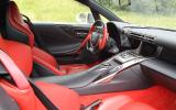 High-set window line and imposing cabin architecture create a cocooned feel Lexus LFA interior