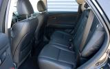Decent amounts of leg and head room; battery pack is beneath the seats Lexus RX rear seats