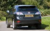In the wet you may experience understeer before the ESP kicks in Lexus RX rear cornering