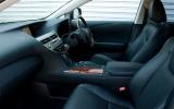 Comfortable, lofty front seats and quality interior are great for long journeys Lexus RX interior