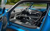 Access over the sill and down into the seat remains a knack, especially roof up Lotus Elise interior