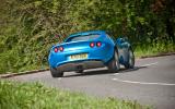 With 62 per cent of its weight over the rear, the Elise can spin with some commitment Lotus Elise rear cornering