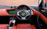 The sweeping dashboard structure and suspended centre blade are neatly designed Lotus Evora dashboard