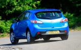 There’s welcome pliancy over bumpy roads, but performance is modest Mazda 3 rear cornering