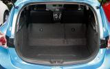 Large boot has a high sill. The boot mat is backed in cheap corrugated plastic Mazda 3 boot space