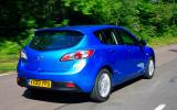 Refinement impresses enormously. The diesels are particularly well insulated Mazda 3 rear quarter