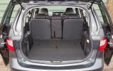 The two small third-row seats (for kids only) can be folded flat Mazda 5 boot space