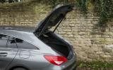 The rear of the CLA Shooting Brake gives the Mercedes' its distinctive profile