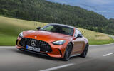 Mercedes AMG GT63 S E Performance 2024 review front driving Mercedes AMG GT63 S E Performance 2024 review front driving
