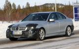 Mercedes C-class facelift spied