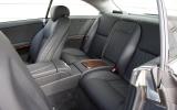 Rear seats aren’t huge, but will accommodate two large adults with relative ease Mercedes-Benz CL rear seats