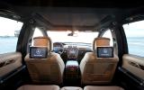 The second row of seats slides back for limo-like leg room Mercedes-Benz R-Class rear seats