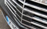 Radar-assisted cruise control is optional and can be spotted by the telltale black plate in the grille Mercedes-Benz S-Class front grille