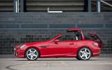 Profile is well proportioned, despite the compromises of the folding hard-top Mercedes-Benz SLK side profile