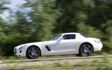 The unusual proportions help give the SLS AMG remarkable presence Mercedes-AMG SLS side profile