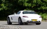 Three-stage ESP allows for varying degrees of drama Mercedes-AMG SLS rear cornering