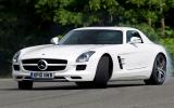 The SLS lapped our dry circuit faster than the more powerful Ferrari 599 Mercedes-AMG SLS cornering