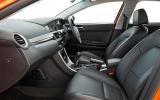 Comfortable leather seats are standard, but some might like more adjustment MG6 interior