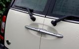 Twin rear wipers look funky both in situ and in action, and work reasonably well Mini Clubman rear doors