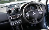 The dash is laid out neatly and clearly enough Mitsubishi Colt dashboard