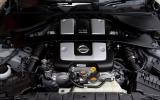 The final 1500rpm on the way to the 7500rpm rev limit isn't a joyous experience: loud and raucous Nissan 370Z engine bay