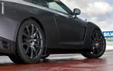 Vents remove air from inside the wheel arches, reducing pressure around them and improving aerodynamic efficiency Nissan GT-R side air vents