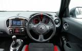 From the driver's perspective in the Nissan Juke Nismo RS