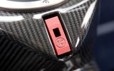 The M600's traction control button has been pinched from a Tornado fighter jet Noble M600 traction control button