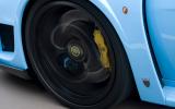 Six-pot calipers are fitted at the front, with four-pots at the rear. ABS isn't offered Noble M600 black alloy wheels
