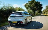 peugeot e 308 review 2023 03 tracking rear peugeot e 308 review 2023 03 tracking rear