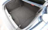 Boot is a useful shape and the rear backrest folds to augment luggage space Peugeot RCZ boot space