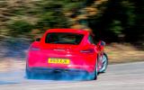 Porsche Cayman hard rear cornering