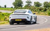 Porsche Taycan Turbo S review 2024 20 rear cornering Porsche Taycan Turbo S review 2024 20 rear cornering
