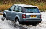 Range Rover Sport in water