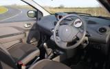 The Twingo's interior contains vast swathes of grey plastic Renault Twingo interior