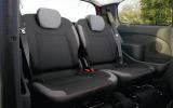 There's strictly room for two in the rear, but the seats are removable Renault Twingo rear seats
