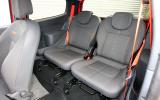 Rear seats slide and recline, giving the option of boosting boot space Renault Twingo RS rear seats