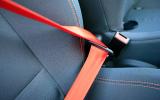 Apparently the future is orange... at least as far as Twingo seatbelts are concerned Renault Twingo RS orange seatbelts