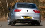 The weak link in the Exeo’s make-up is the wooden-feeling brake pedal Seat Exeo rear hard cornering