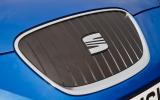 The grille on green Ecomotive models is smoothed to improve aerodynamics Seat badging