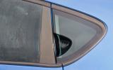 The rear door handles are hidden behind the window frames, which will confuse unsuspecting passengers Seat Leon rear door handle