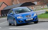 Centrally placed rev counter is great. Speedo isn’t. It’s hard to quickly and accurately read it below 40mph Seat Leon cornering