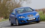 Five and six-speed manual gearboxes and the VW Group's DSG auto are available Seat Leon cornering