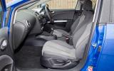 The interior is ergonomically well designed but a little drab Seat Leon interior