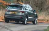 skoda karoq review 2023 03 cornering rear
